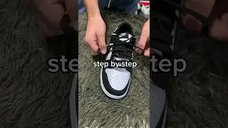 How to tie Nike Dunk low Panda (Step by Step)