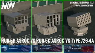RUR-5C ASROC vs Best F2P Grenade launcher damage test - Modern Warships
