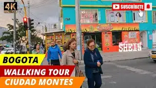 Walking Tour Ciudad Montes Calle de la Gastronomía, Comida Rápida Recorrido POV (BOGOTA/COLOMBIA)