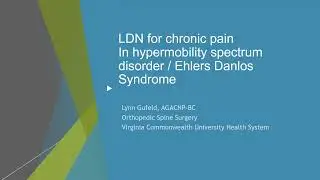 LDN for Chronic Pain in Hypermobility Spectrum Disorder / Ehlers-Danlos Syndrome Promo