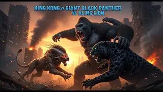 EPIC CLASH! King Kong vs Giant Black Panther vs Alien Lion | Full Monster Action Movie HD