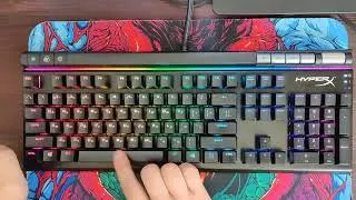 Customized Hyperx Alloy Elite. Gateron Red, the stabs are lubed with Band aid, Clip and Holee mods