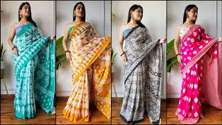Pure Cotton Mulmul Sarees | Latest Mulmul Cotton Sarees | Mulmul Cotton Saree Wholesale 