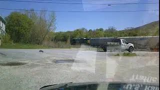 panam railway ad1 @ north pownal vt passing the old town store