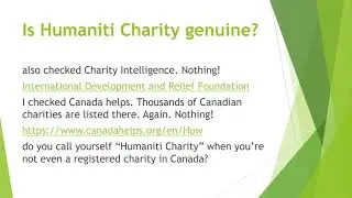 Is Humaniti Charity genuine?