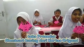 Membuat Kucing dari Kertas Origami,#KelasVB#UPTSPFSDIBantaBantaengI# 