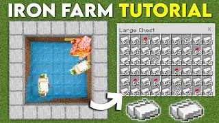 THE BEST IRON FARM In Minecraft Bedrock 1.21