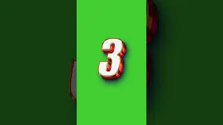 10 to 0 3D Numbers Countdown with Voice Over | GREEN SCREEN #countdown