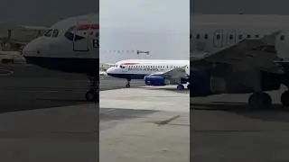 BA taxing out for departure! 🤩 #aviation #shorts #fyp #malta #a320 #british #airways