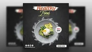 Healthy food banner design social media post || SlashtechBD