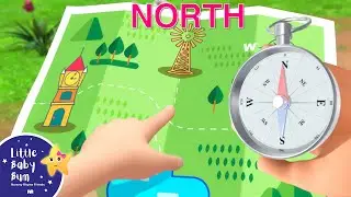 Compass Song - Around We Go! | Nursery Rhymes and Kids Songs | Little Baby Bum