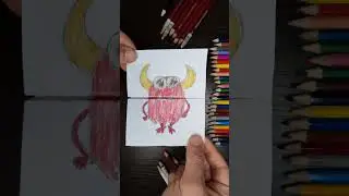 Red Monster - Coloring, How to draw #shorts