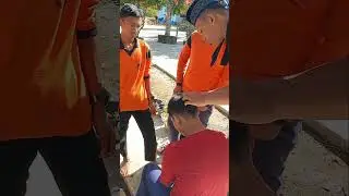 Razia rambut lg..terciduk 1 siswa..biar rapi dan tambah ganteng ya nak