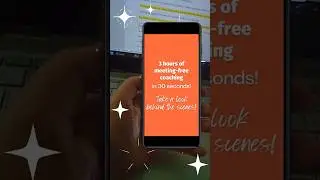 3 hours in 30 seconds! Meeting-free coaching!