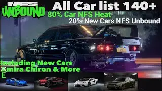 Need For Speed Unbound - All Car List 140+ & Including New Cars Emira Chiron & More