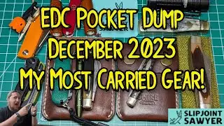 EDC Pocket Dump, декабрь 2023 г. &mdash; мои самые ходовые карманные ножи и снаряжение!