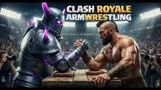 Hog Rider vs Everyone! Goblin, Giant, P.E.K.K.A & Skeleton King Arm Wrestling (Clash Royale)