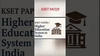 Kset paper 1||MCQ's on higher education system@Knowledge9world