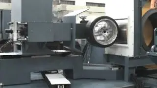 Machine parts of a tire testing machine