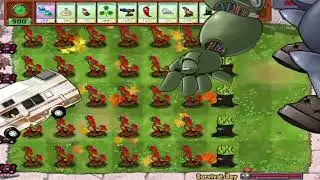 Army Threepeater + Army Torchwood Ice vs Dr Boss in Survival Day | Plants vs. Zombies Halloween