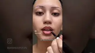 Если помада &laquo;не подходит&raquo; вам, ПОПРОБУЙТЕ ЭТОТ💄 урок по созданию двойной линии для губ #tiktokhacks