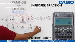 CASIO fx-570ES Plus-2 Transparent Operations of Fractions