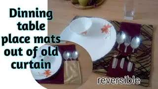 Dining Table mats from old curtain | How to make table place mats easy method with measurement