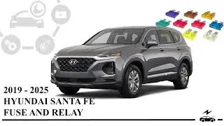Fuse box diagram Hyundai Santa Fe 2019 - 2025 relay assignment