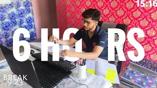 📚 Study With Me LIVE | 6 H Pomodoro Timer ⏳ Deep Focus | rain Music