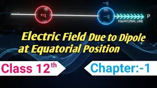 Electric field due to dipole an equitorial position 