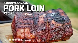 Smoked Bone In Pork Loin Roast on the Kettle Grill