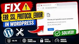 Fix ERR_SSL_PROTOCOL_ERROR in WordPress (SSL Error Fix) || Hostinger