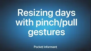 How to resize days using pinch/pull gestures - Android