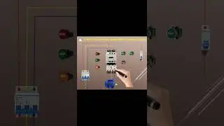 How to operate motor from two locations-Control circuit of DOL  from two locations#shorts