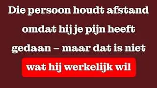 Deze persoon houdt afstand omdat hij of zij je heeft gekwetst, maar dat is niet wat hij of zij wil