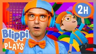 Night Playground Fun on Roblox! 🌙 BEST OF BLIPPI PLAYS ROBLOX! 🎮 Gaming Videos for Kids