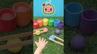 Put the Rainbow Balls into Cups! 🔵🟢🟡🟠🔴