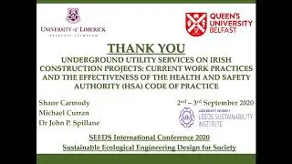 SEEDS Conference 2020 - Underground Utility Services - Michael Curran