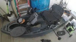 KAYAK SETUP for fishing including custom downrigger.