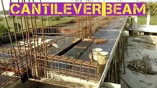 Cantilever beam on site || Reinforcement work