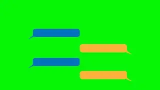 Simple Green screen Text, Chat Message Box with animation And Free For Use