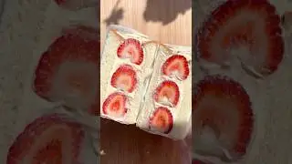 Japanese Strawberry Sandwich #food #japanese