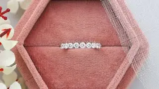 Floating Bubble Prong Set Wedding Band    #engagementrings  #customjewelry  @ourosjewels
