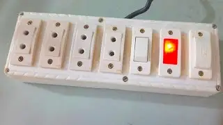 4 Socket, 1 Switch, 1 Indicator, 1 Fuse Extension Board Wiring Connection || Electric Work