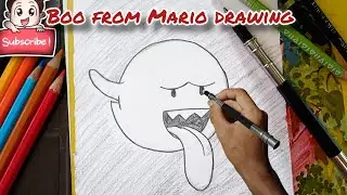How To Draw a Boo ✨🥰❤️from Mario/Easy Nintendo Character Art
