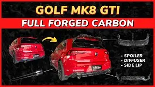 VW Volkswagen Golf Mk8 GTI 🆕 Installed Forged Carbon Fiber ( Spoiler , Side Lip , Diffuser )