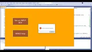 Visual C# 5.2- While loops; Do-While loops; InputBox