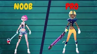NOOB vs PRO - Slash and girl- Endless Run - Gameplay (Android,iOS)