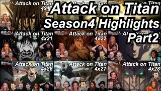 Attack on Titan Season 4 Reaction Highlights Part2 | Great Anime Reactors!!! | 【進撃の巨人】【海外の反応】