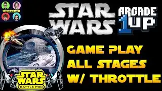 Star Wars Battle Pod Game Play ALL STAGES - Modded SW Arcade 1Up w/ Built-In Suzo Happ Throttle